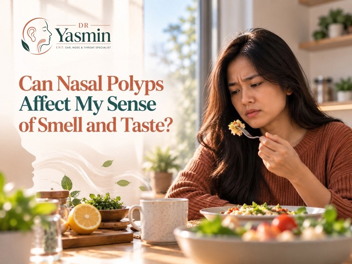 Educational artwork: Nasal Polyps and Changes in Smell or Taste