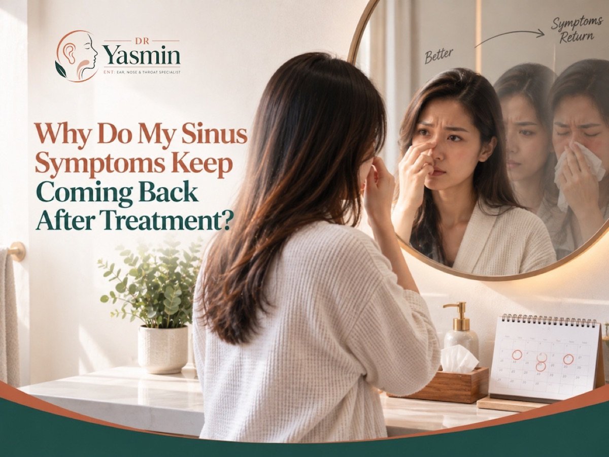 Educational artwork: Sinus Symptoms Returning After Treatment: What to Discuss